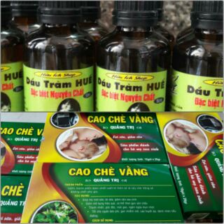 Combo hộp cao chè vằng 05 miếng và dầu tràm 30ml loại 1