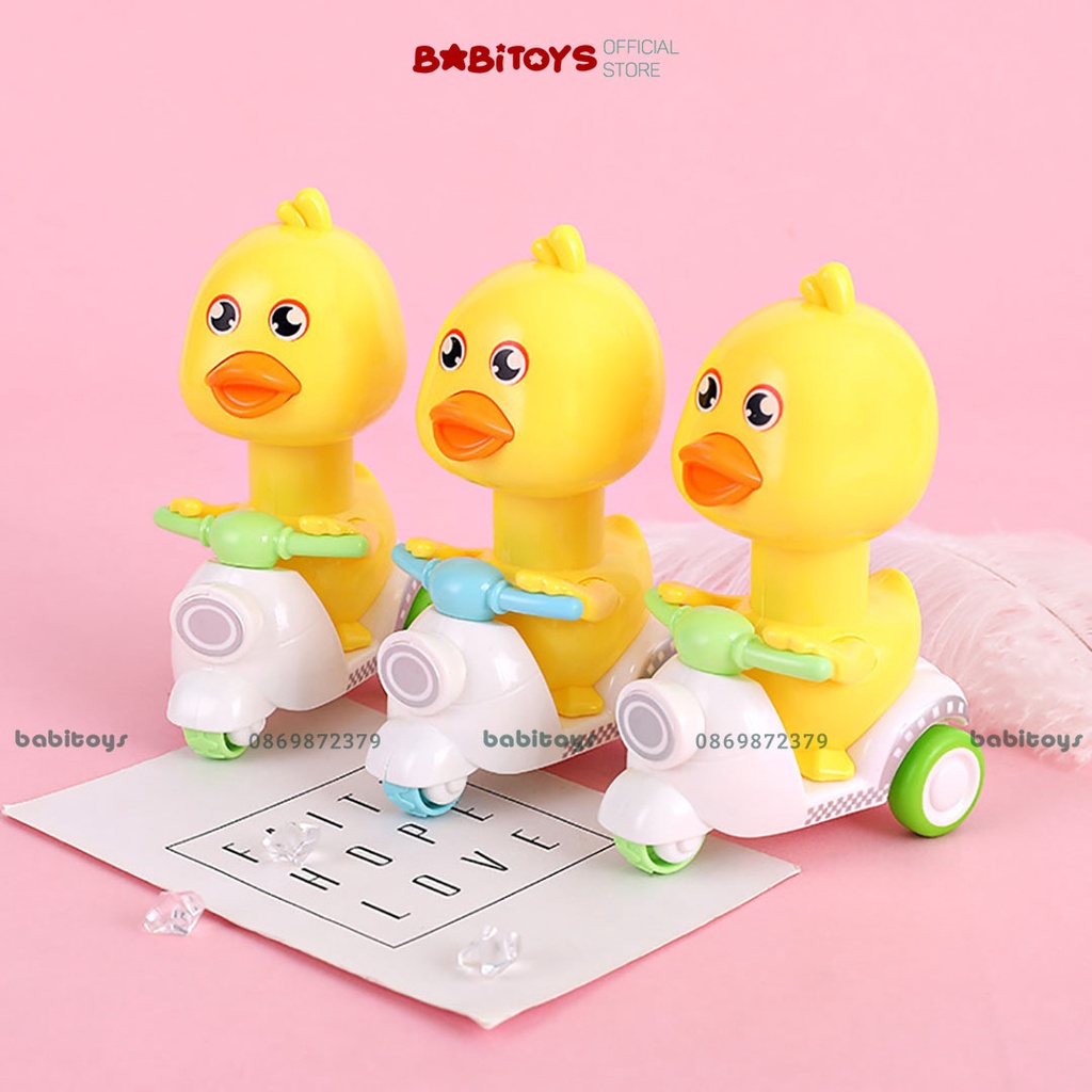 Đồ chơi vịt nhấn chạy cót, nhấn là chạy vui nhộn cho bé tăng cường vận động