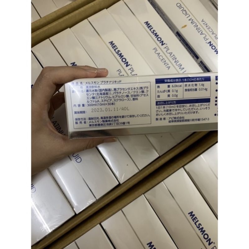 Xả kho Collagen nhau thai ngựa đua Melsmon Tách lẻ 10 ống+ Tặng 1 son