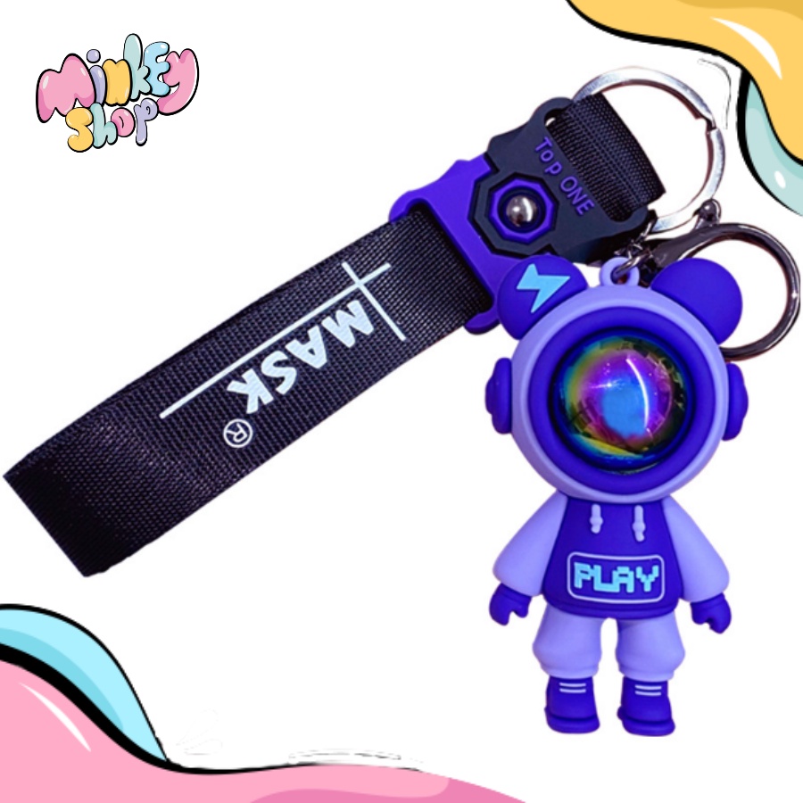 Móc Khóa Đẹp Hình Phi Hành Gia Cute phụ kiện Túi Xách dễ thương -Minkey