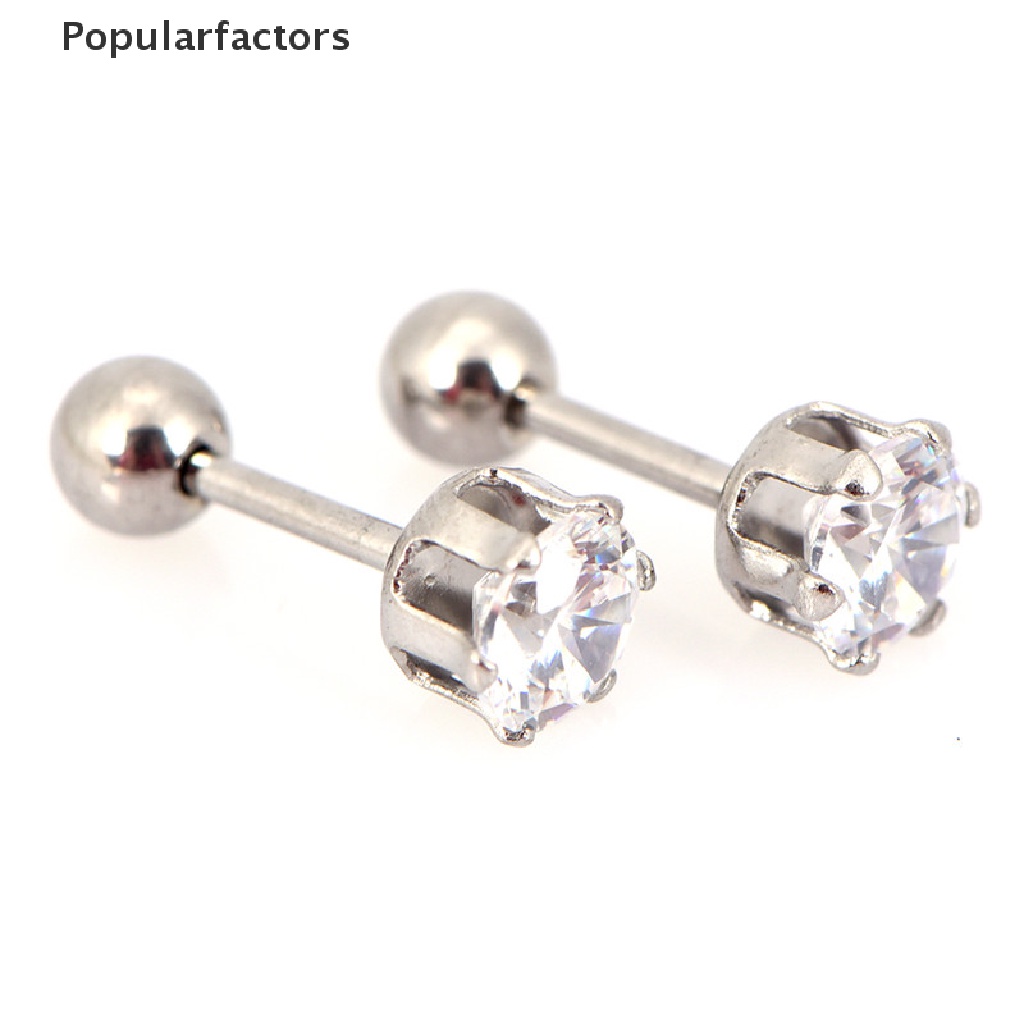 Đôi bông tai thép titan thiết kế đơn giản thời trang