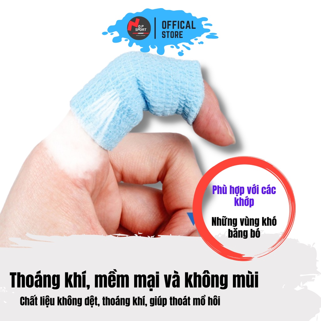 Băng Keo Dán Cơ Thể Thao Đá Bóng Chất Liệu Cao Su Non, Vải Tự Dính, Băng Quấn Thể Thao Cuốn Ngón Tay, Cổ Tay, Cổ Chân