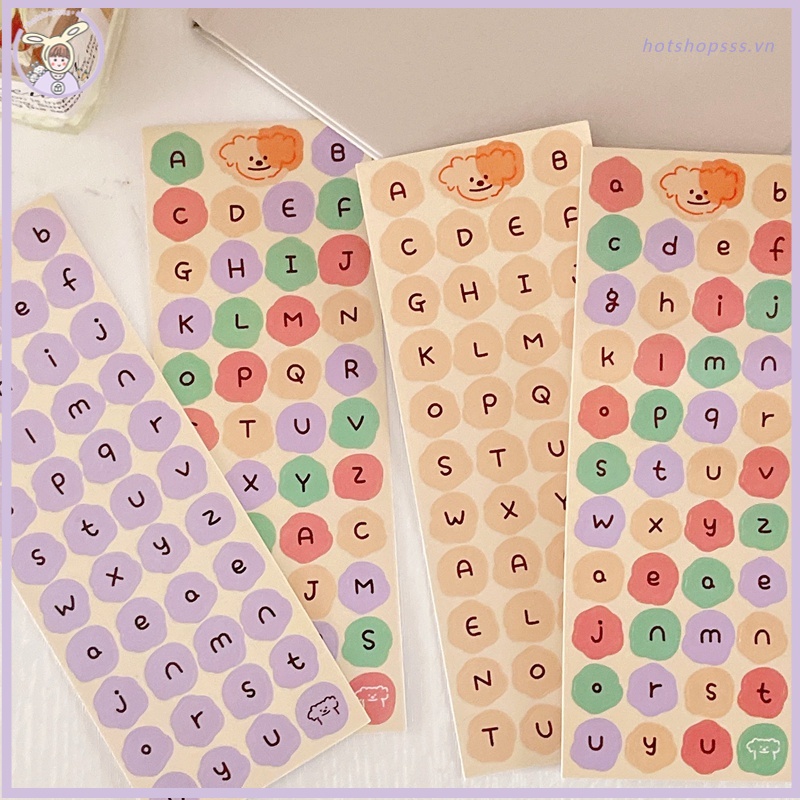 Miếng Dán Trang Trí Điện Thoại Hình Chữ Cái Alphabet Dễ Thương