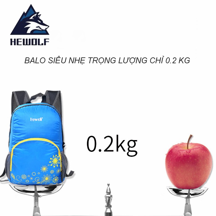 Balo du lịch Hewolf HW1820 balo đi học đa năng cao cấp chính hãng thể thao dã ngoại gấp gọn loại 20L