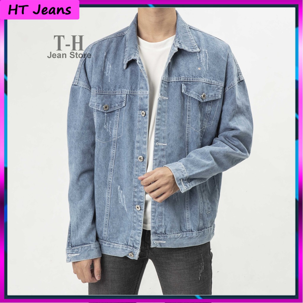 Áo Khoác Jean Bò Unisex Nam Nữ Thời Trang cá tính phong cách ulzzang chống nắng -HT