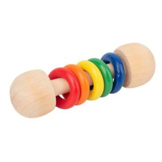 Xúc xắc gỗ màu dạng thanh gỗ đầu tròn an toàn - Đồ chơi vận động cho trẻ sơ sinh