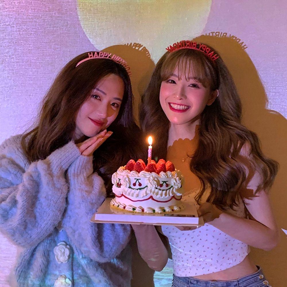 Băng Đô Nhựa In Chữ Happy Birthday Phong Cách Hàn Quốc WMES15H