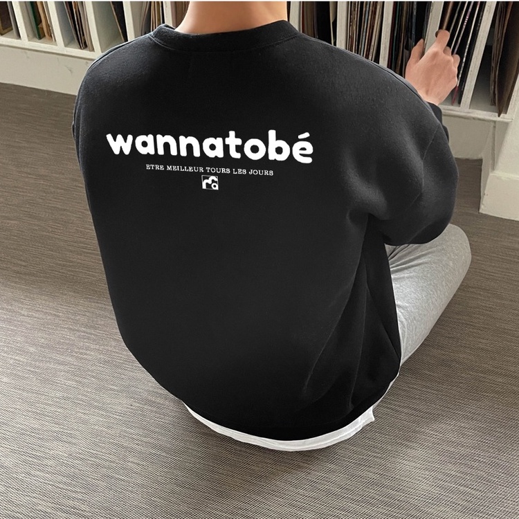 Áo Sweater WANNATOBE Nam Nữ unisex Chất nỉ bông đẹp thu đông phong cách Hàn Quốc cá tính mã HD229 Quà tặng ngẫu nhiên
