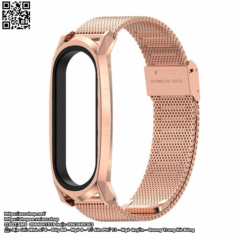 Dây Miband 5 Miband 4 Milanese Mijobs Khoá Bấm - Chính Hãng