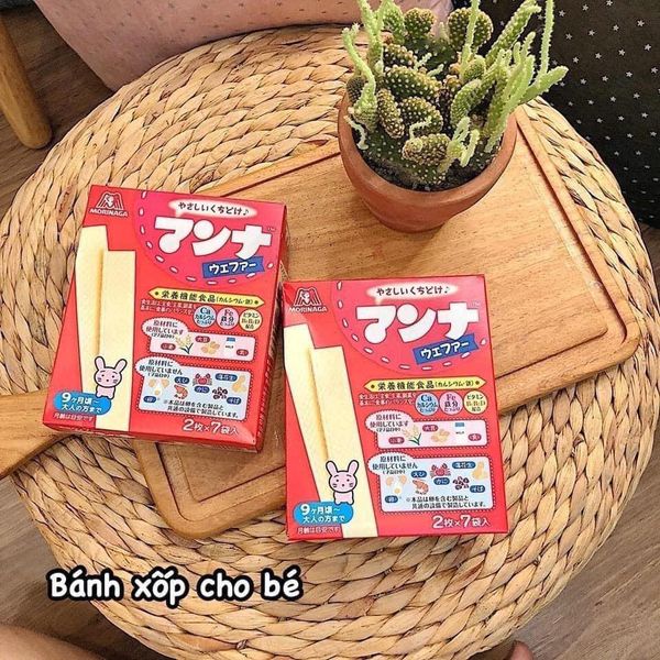 Bánh Xốp Morinaga Ăn Dặm Nhật Cho Bé Từ 9 Tháng Tuổi Thơm Ngon Xốp Giòn Dễ Tan Không Sợ Hóc
