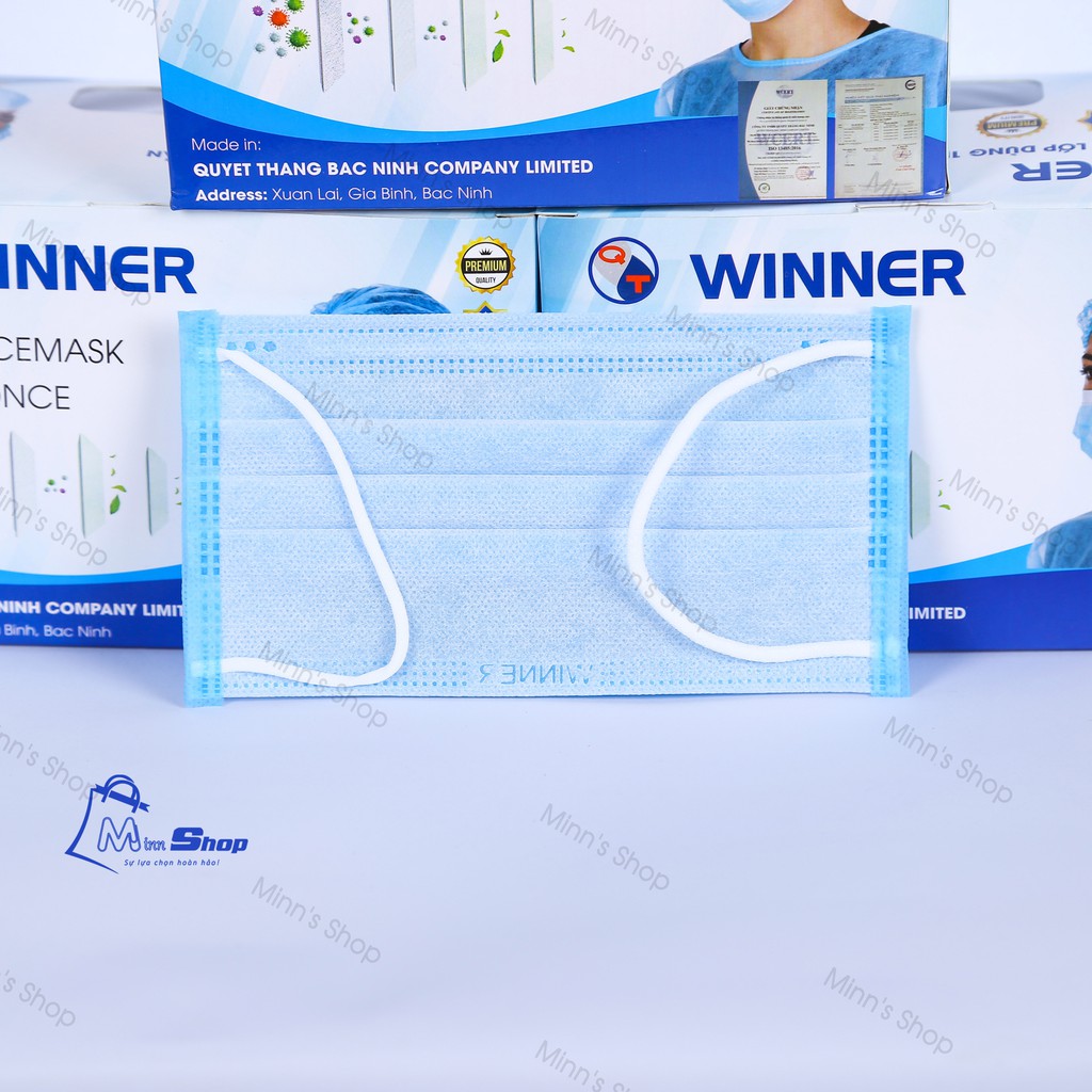 Khẩu trang Y tế Winner 4 lớp - Chính hãng công ty Quyết Thắng - Hộp 50 cái | BigBuy360 - bigbuy360.vn