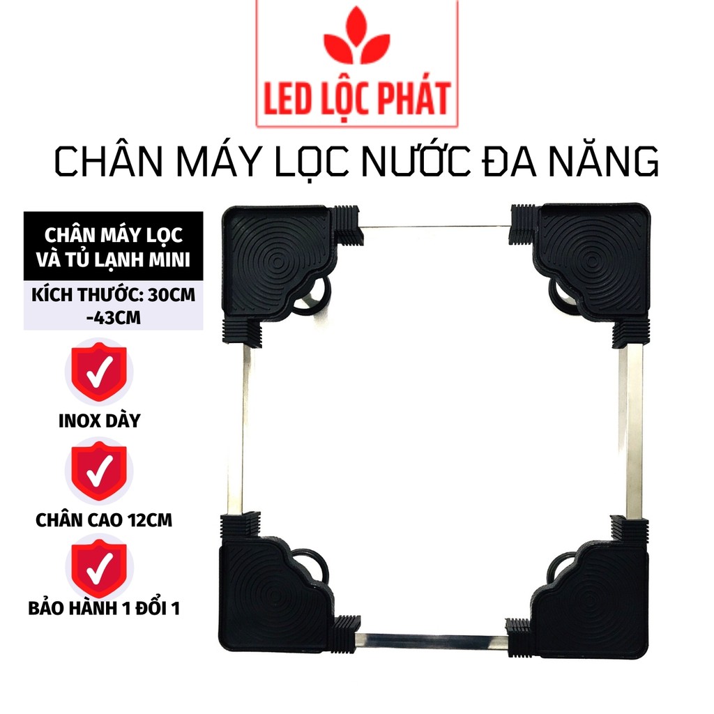 Chân kệ máy lọc nước inox đa năng, chân đế máy lọc nước