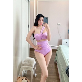 Bikini cạp cao lệch vai