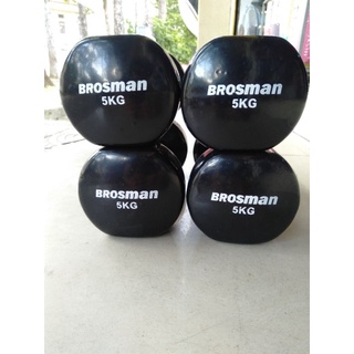 Tạ tay nhập khẩu 5kg Brosman(tạ sắt bọc cao su-bán theo cục 1cục 5kg)