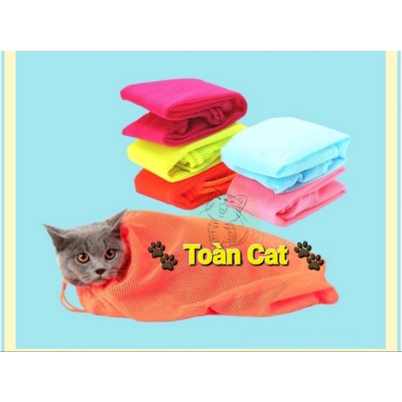 Túi lưới tắm cho mèo đa năng ( Màu sắc ngẫu nhiên)