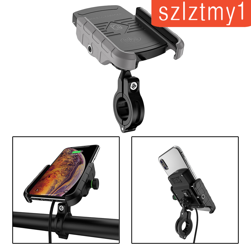 [Thunder] Motorcycle 15W Qi Cell Phone Holder for 3.5-6.5 inch Cellphones