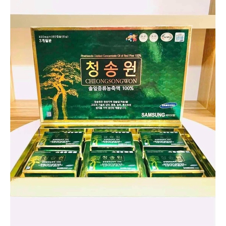 Tinh Dầu Thông Đỏ CHEONGSONGWON, HANMI CAO CẤP HÀN QUỐC Hộp Xanh ĐỦ MẪU