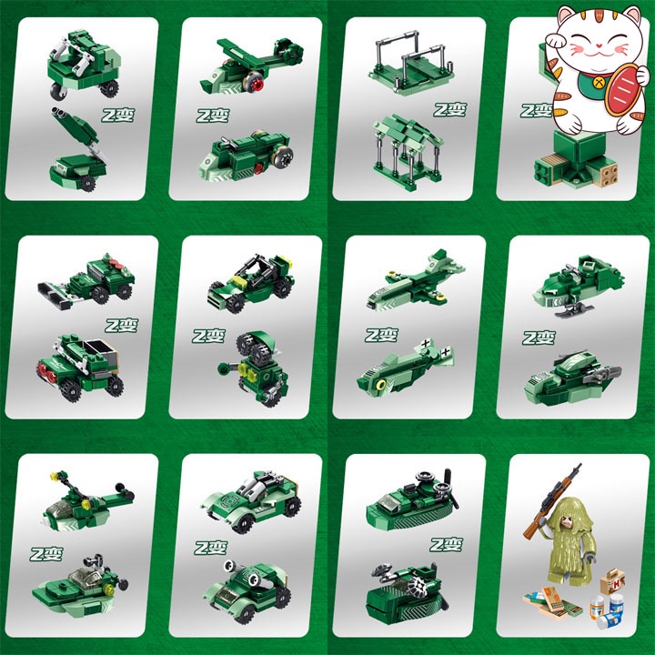 Thuyền Cứu Hộ PUBG 580 Chi Tiết 12 Trong 1 Đồ Chơi Ghép Hình Lắp Ghép Thông Minh Lego Panlos MOC DIY