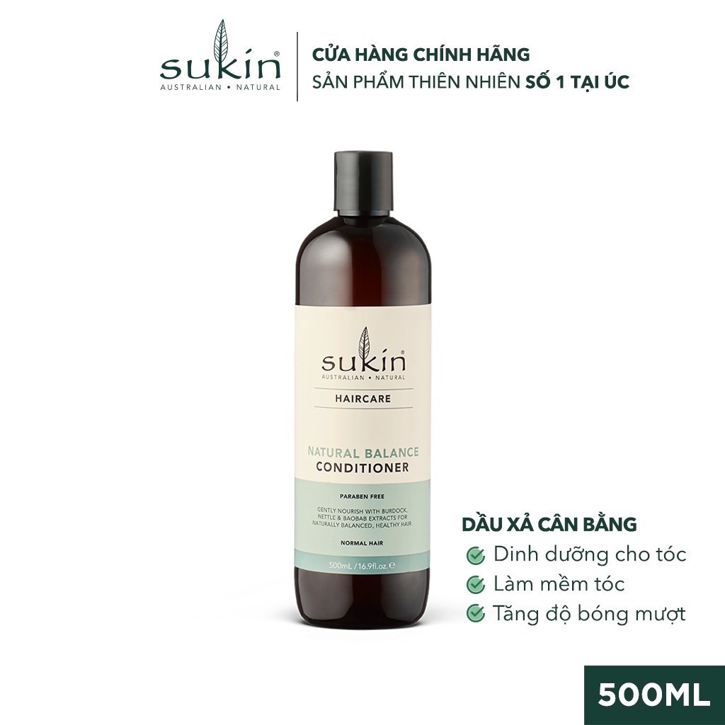 Dầu Xả Cân Bằng Thiên Nhiên Sukin Haircare Natural Balance Conditioner 500ml