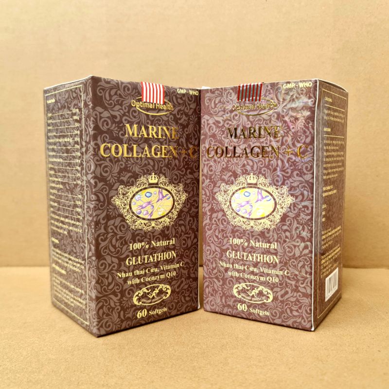 MARINE COLLAGEN + C hạn chế quá trình lõa hóa da, giúp da căng, sáng mịn - Hộp 60 viên