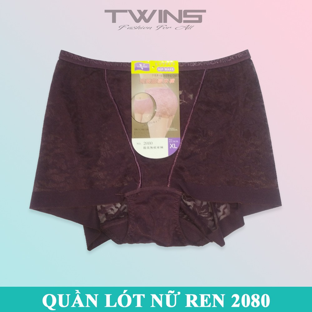 Quần lót nữ ren sexy cao cấp cạp cao Voronin 2080 không lộ đường may ôm bụng mềm mại size 60kg-65kg