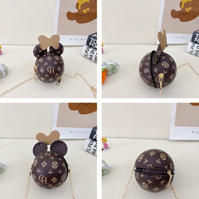 DISNEY Túi Đeo Chéo Hình Tròn In Hình Mickey Dễ Thương 2022