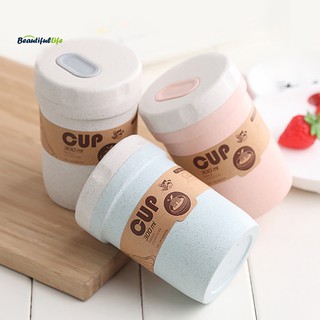 Cốc uống nước lúa mạch 300ml nhiều màu