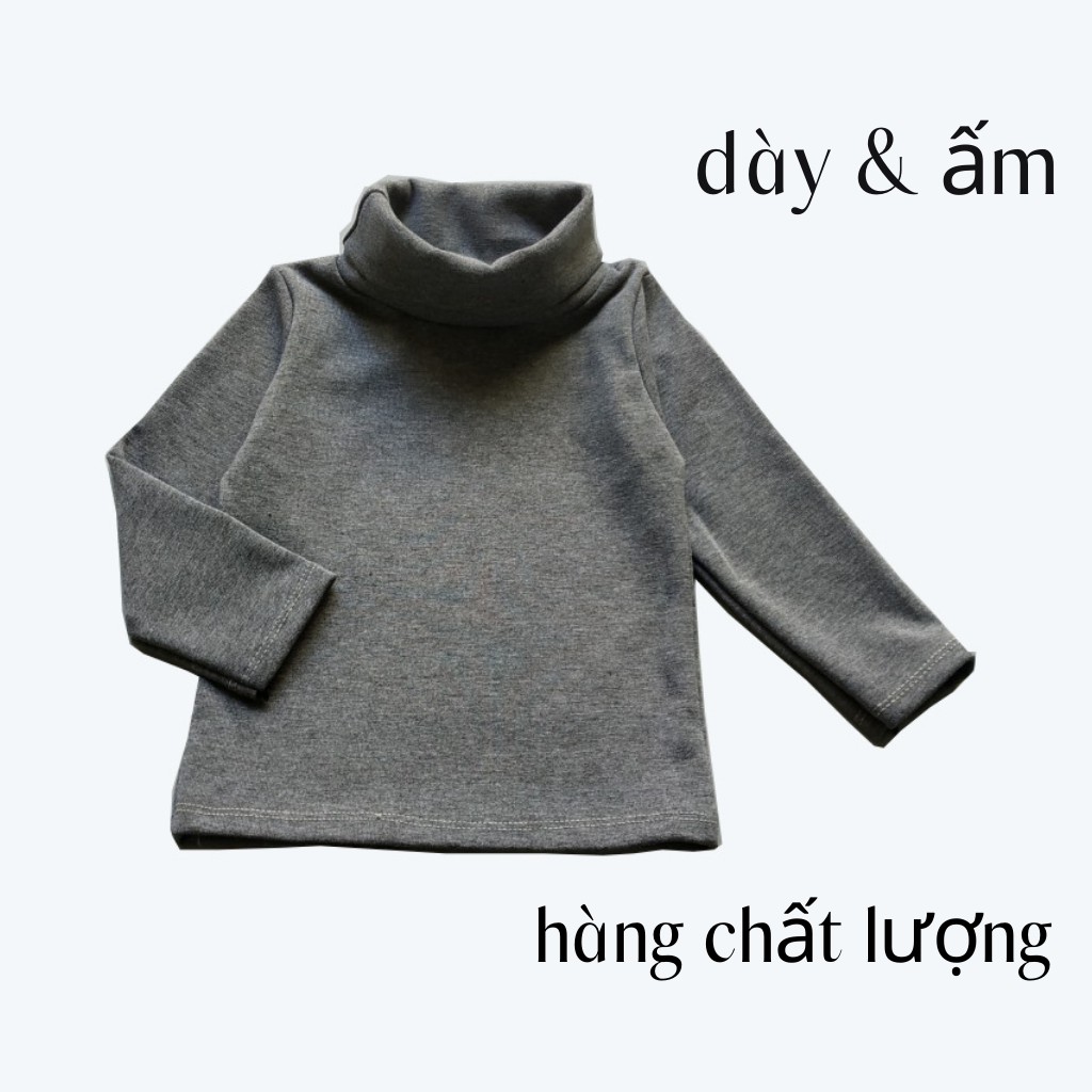 Áo cotton len cao cổ  (size 8-22 kg) cho bé trai bé gái, hàng siêu ấm