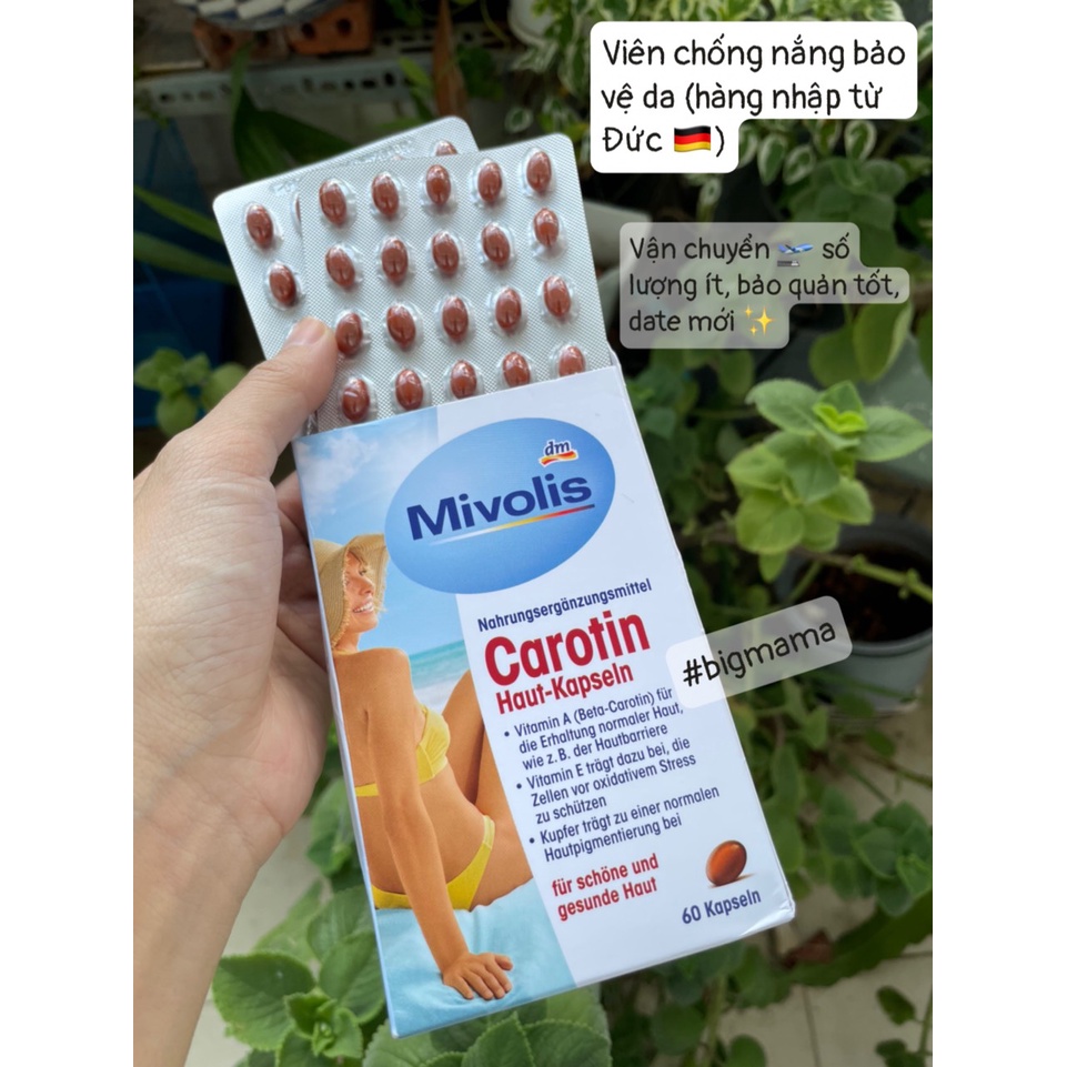 Viên uống chống nắng Mivolis 60 viên của Đức