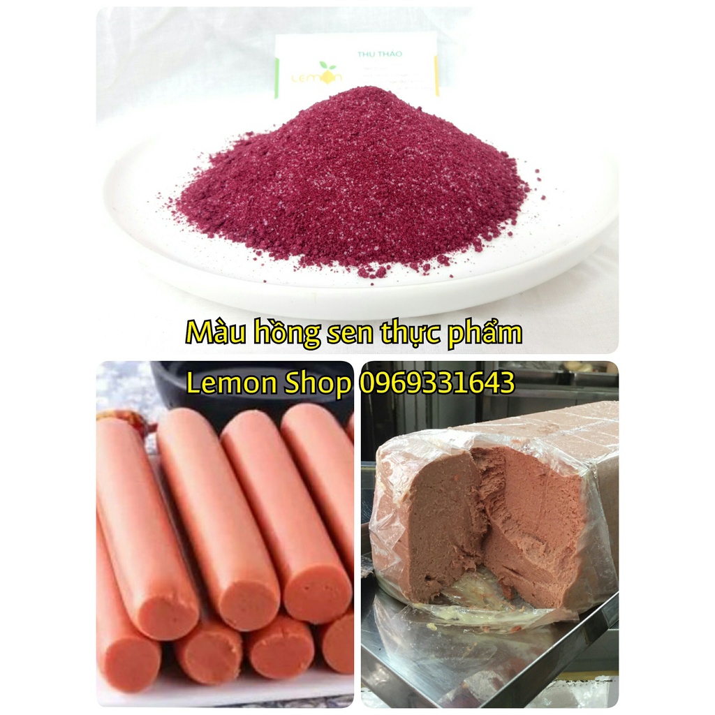 Màu hồng sen thực phẩm tự nhiên ROSSO C Đức - Chuyền tạo màu cho xúc xích, pate, lạp xưởng