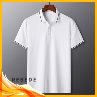 Áo Thun Polo Nam Chất cotton co giãn, Cổ Bẻ màu trắng [XIN XO]