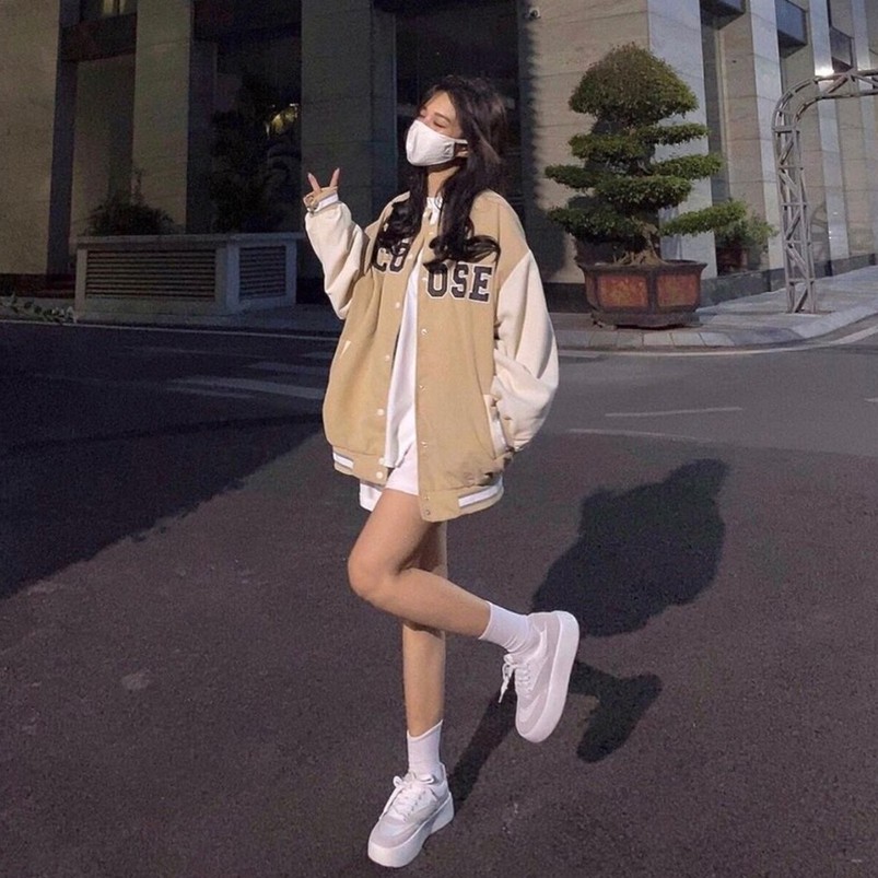 Áo Khoác Bomber CHOOSE Áo Khoác Chất Nhung Dày Dặn Form Rộng Unisex Nam Nữ Mặc Thoải Mái [Ảnh Thật + Video]