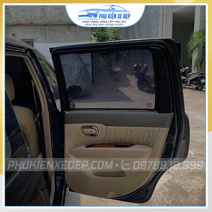 Rèm che nắng ô tô NAM CHÂM theo xe Nissan Livina ⚡ HÀNG LOẠI 1 - LƯỚI DÀY ⚡  Combo 4 tấm chắn nắng - VIỆT NAM SẢN XUẤT