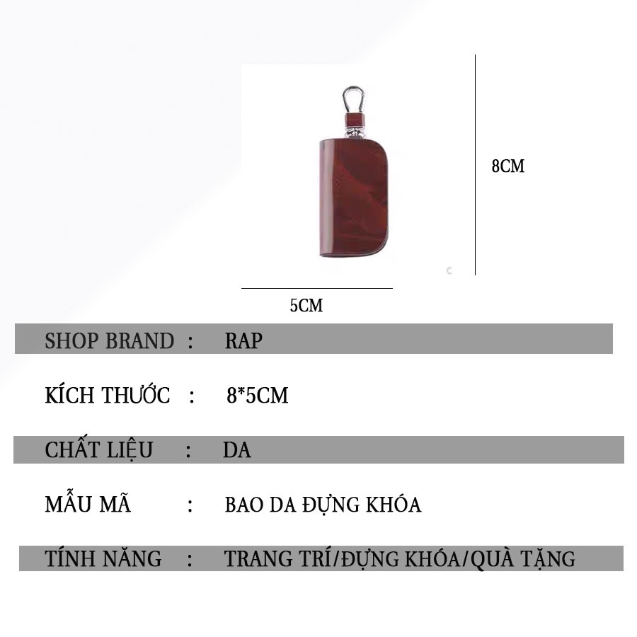 Bao da đựng chìa khóa xe tiện lợi sang trọng Ver 1-Rap