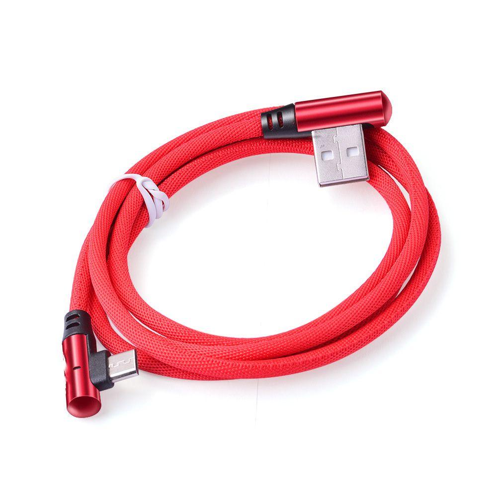 Cáp Sạc Nhanh Góc 90 Độ Có Đèn LED 3A Cho Điện Thoại