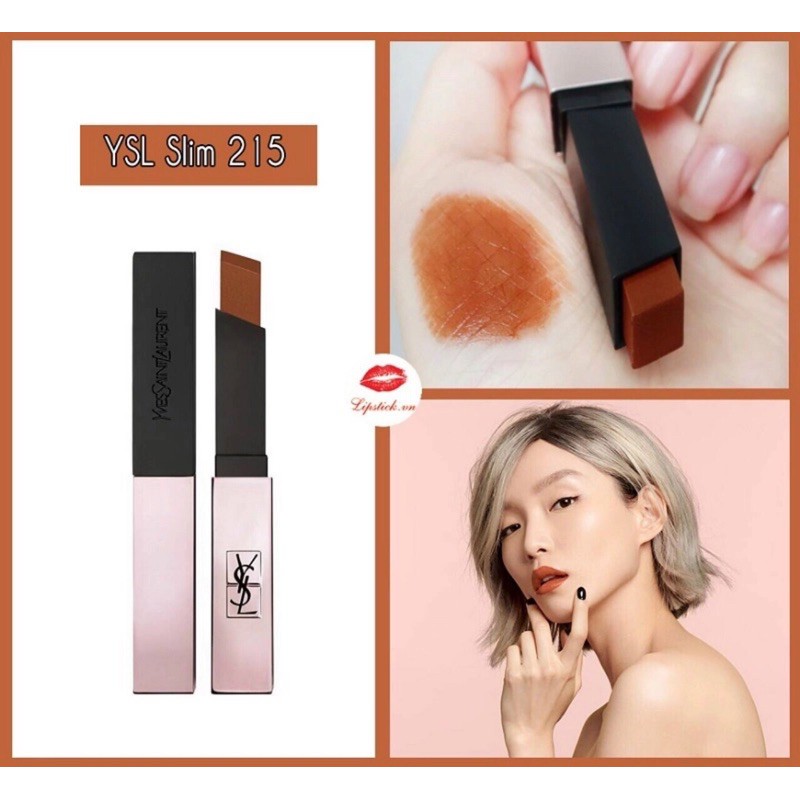 Son YSL Rouge Pur Couture The Slim Glow Matte 215 No Taboo Chili ( Mới Nhất )