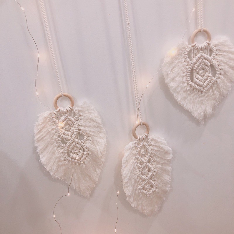 Lá macrame treo phòng decor trang trí nội thất