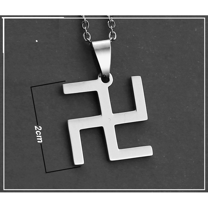 MẶT DÂY CHUYỀN NAM CHỮ VẠN INOX THÉP KHÔNG GỈ