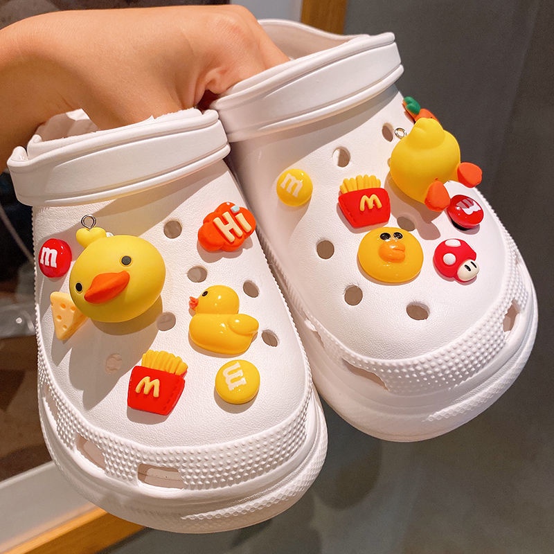 Phụ Kiện Khóa Trang Trí Giày Crocs Hình Chú Heo Hồng Dễ Thương Diy