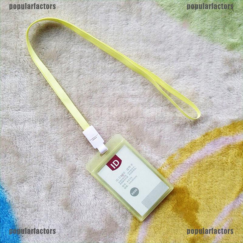 Bao đựng thẻ tên bằng nhựa có dây đeo cổ dễ thương
