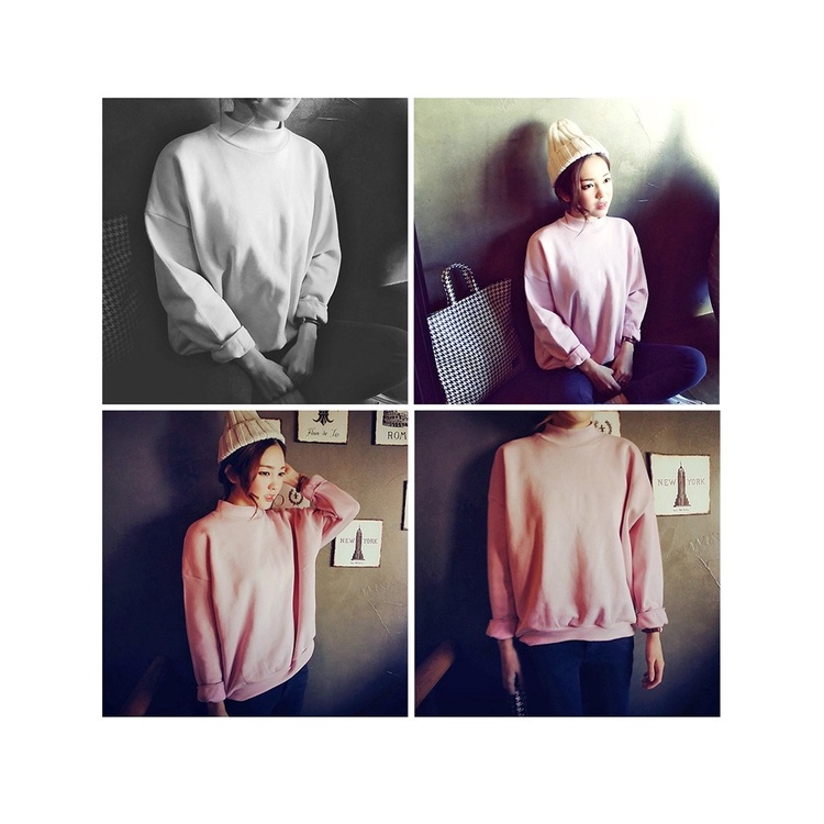 Áo sweater tay dài dáng rộng thời trang cho cặp đôi