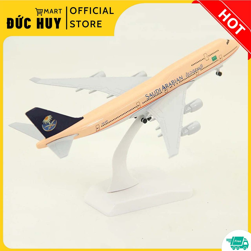 Mô Hình Máy Bay 20CM Boeing B747 Mô Hình Ả Rập SAUDI