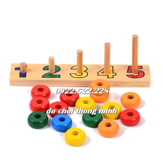 Bộ tập đếm 1-5 Giáo cụ Montessori