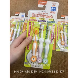 Bộ bàn chải đánh răng ba bướcTeteo Combi Japan