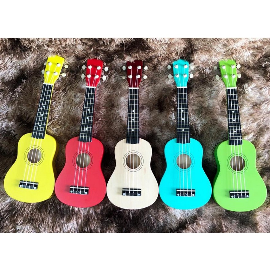 [GỖ KHÔNG PHẢI NHỰA] Đàn ukulele soprano tặng kèm pick gãy và  hướng dẫn chơi