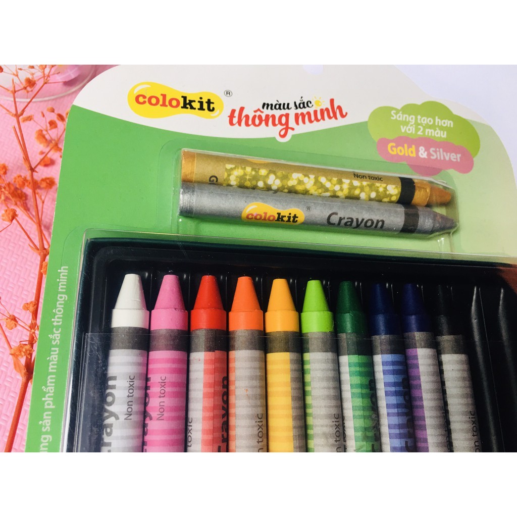 [Mã BMINCU50 giảm 50K đơn 250K] Sáp màu Jumbo 12 màu Colokit CR-CO34