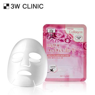 [ CHÍNH HÃNG ] COMBO 10 Mặt nạ chiết xuất từ Collagen 3W CLINIC Hàn Quốc 23mlx10