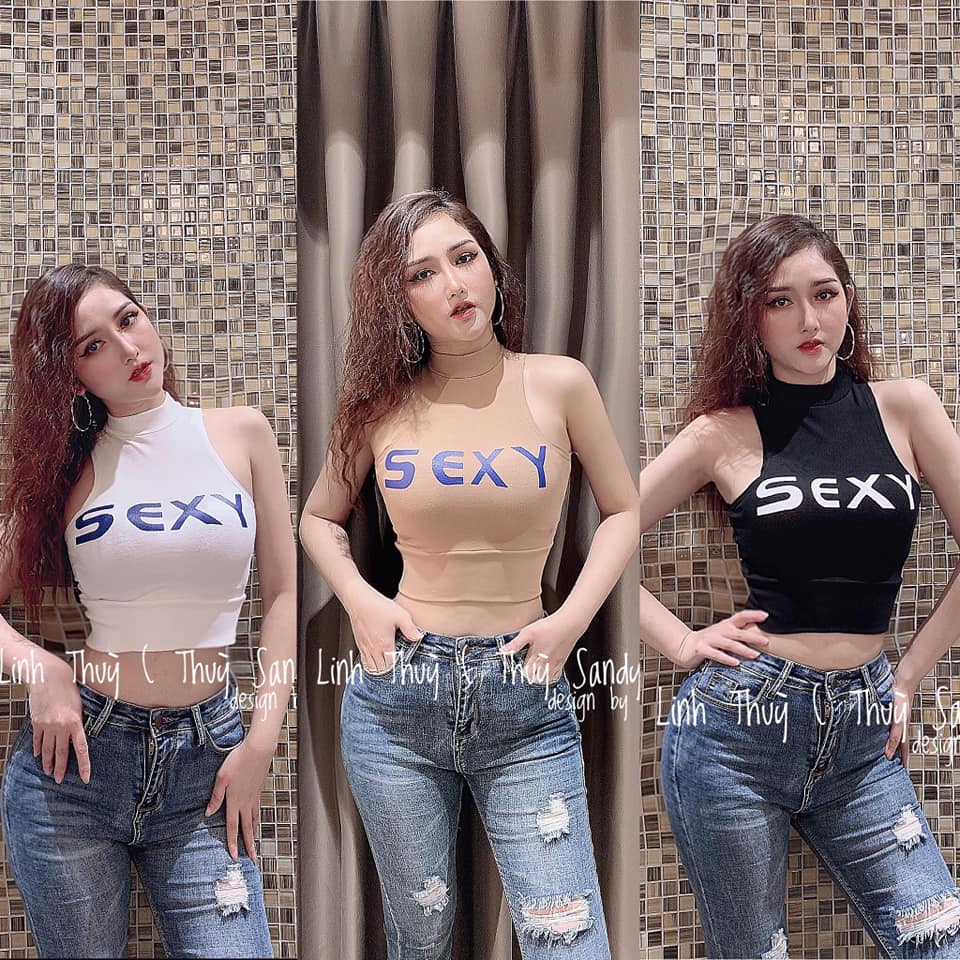 Áo ba lỗ Croptop bo eo dáng mới