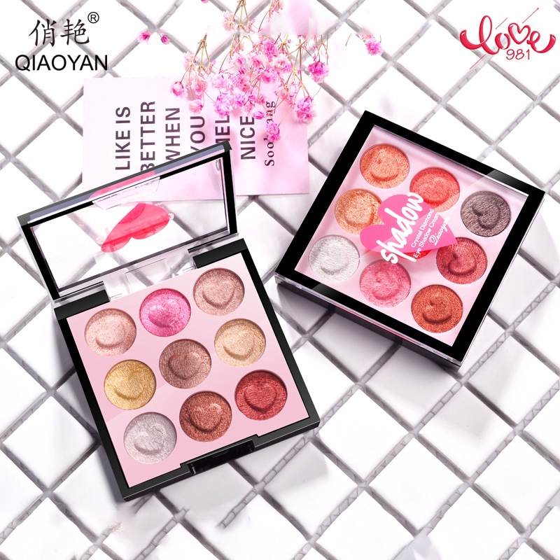 (hàng Mới Về) Bảng Phấn Mắt Chín Màu Lấp Lánh Trang Điểm Nổi Bật | BigBuy360 - bigbuy360.vn