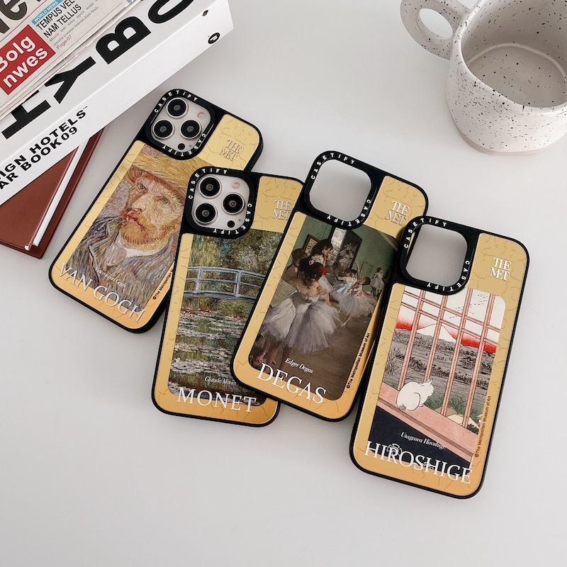 Casetify Ốp Điện Thoại Cứng Mặt Gương Vẽ Hình Nghệ Thuật Cho iPhone 13 12 11 Pro Max Mini X XS XR 7 8 Plus SE 2